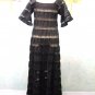 VINTAGE Long Mexican WEDDING Dress - Black - *Tachi Castillo Original* Size 12