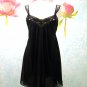 *OSCAR de la RENTA Pink Label* Black Chemise Nightgown