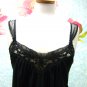 *OSCAR de la RENTA Pink Label*  Black Chemise Nightgown