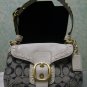 *COACH* Blue "C" Print/White Leather Handbag *MINT*