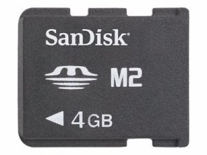 SanDisk SDMSM2-4096- 4GB Memory Stick Micro (M2) Card