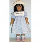 Plaid Dress and Hat fits 18" American Girl Dolls