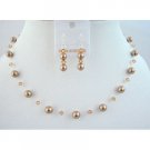 Customize Your Wedding Jewelry With Bronze Pearls Lite Colorado Swarovski Jewelry Set