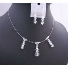 BRD676  Bridemaides Wedding Jewelry Necklace Set Handcrafted Your Jewelry w/ Swarovski Clear
