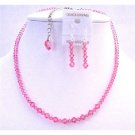 BRD750  Rose Heart Crystals Back Drop Swrovski Rose Crystals Jewelry Set Back Drow Down Necklace