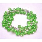 TB674  Peridot Bracelet Cat Eye Peridot Bracelet
