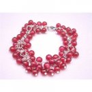 TB673  Fashionable Stylish Red Beads Bracelet