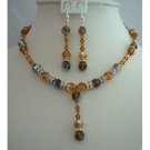 BRD300  Genuine Swarovsk Crystals Wedding Party Bridal Jewelry Bridemaids Handcrafted Necklace Set