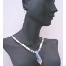 BRD457  Bridal Bridemaides Handcrafted Genuine Swarovski Clear Crystals & White Pearls