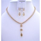 NSC586  Lite Colorado Crystals Bridemaides Jewelry Set w/ Multi Faceted Swarovski Crystals