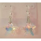 ERC292  Swarovski AB Crystals Starfish 22mm Earrings Sterling Silver AB Starfish Earrings