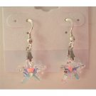 ERC290  AB Crystals Starfish Earrings 15mm Sterling Silver AB Star Earrings