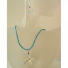 NSC482  Crystals Star Pendant Necklace Swarovski AB Crystals Star Pendant Jewelry Set