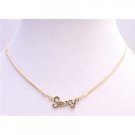 N336  Sexy Pendant Decorated w/ Cubic Zircon Gold Chain Necklace