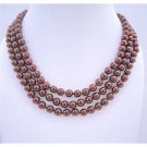 N294  Fashion Necklace Redish Brown Style Long Necklace 62 Inches Long Necklace