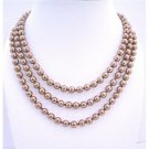 N312  Bridemaides Long Necklace Bronze Brown Necklace 56 Inches Long Necklace