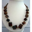 UNE036  Long Necklace 28 Inches Brown Beaded Necklace Elegant Jewelry