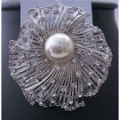 B102  Dreesed Brooch Pin Cubic Zircon Sparkling Sophisticate Bridal Brooch Pin