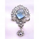 B175  Black Diamond Crystals Brooch Victorian Style Brooch Dangling Brooch Stylish Brooch