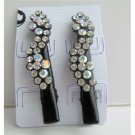 HA106  Black Hair Pin Crystals Flower Pair Hair Pin/Clip Crystals Hair Accessories Pair