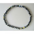 TB563  AB Jet Swarovski Crystals Stretchable Bracelet Genuine Swarovski Crystals Bracelet