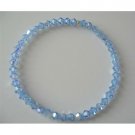 TB363  Lite Sapphire Swarovski Crystals Stretchable Bracelet Genuine Swarovski Crystals