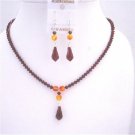 BRD552 Fire Opal Crystals Dark Siam Red Crystals Swarovski Crystals Handcrafted Jewelry Set
