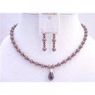 BRD711  Burgundy Pearls Crystals Genuine Swarovski Crystals Pearls Bridal Jewelry Set