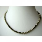 NSC338  Sparkling Swarovski Dorado Crystals String Necklace Expresso Color NEW!!