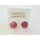 ERC391  Crystals Stud Earring Siam Red Swarovski Crystals Stud Earrings