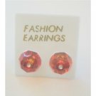 ERC392  Genuine Swarovski Indian Red(Burnt Orange) Crystals Stud Earring