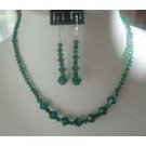 NSC136  Vintage Necklace Set in Genuine Swarovski Emerald Crystals