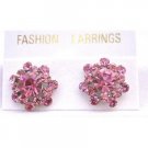 ERC516  Sparkling Rose Crystals Surgical Post Earrings Beautiful Pink Crystals Earrings