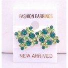 ERC158  Fabulous Gorgeous Piece Peridot Crystals Stud Pierced Earrings
