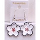 UER303  White Enamel Flower Earrings Fashionable Earrings