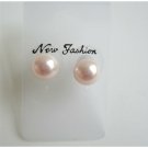 UER010  Pink Pearls Stud Earrings 6mm Genuine Swarovski Pink Pearls Surgical Post Earrings