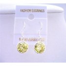 UER038  Olive Stud sterling Silver 92.5 Earrings 10mm Olive Cz stud Earrings
