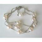 UBR001  Three Stranded Ivory Beaded Bracelet