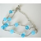 UBR014  Double Stranded Simulated Glass Beads Bracelet