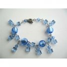 UBR033  Cool Blue Dangling Crystals Bracelets Simulated Crystals Bracelet