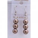 U064  Brown Pearls Earrings