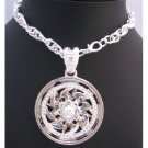 HH195  Hip Hop Pendant Spinning Sun Striking Smashing Pendant Necklace