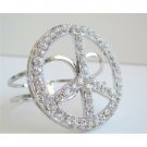 HH014  Peace Cuff Bracelet Sparkling Shimmering Bling Bling Peace Cuff Bracelet
