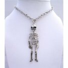 HH054  Skeleton Body Pendant Necklace NEW!! Halloween Jelwelry Halloween Necklace