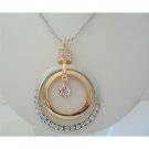 HH131  Round Striking HipHop Pendent Cubic Zircon 24 inches Chain