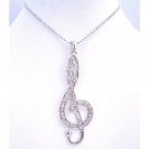 HH192Hip Hop Pendant Musical Pendant Fully Embedded Cubic Zircon Jewelry 26 Inches Necklace