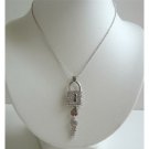 HH060  Bling Bling Hip Hop Shimmering Key Lock Pendantal w/ Full CZ