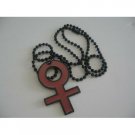 HH079  Hip Hop Jewelry Key Pendant Necklace w/ Black Chain Necklace 24 Inches