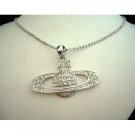 HH037  Globe Sign in ICe Shimmering w/ CZ 24 inches