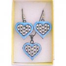 GC120  Girls Gift Item Jewelry Set Heart Pendant Necklace Set w/ Gift Box